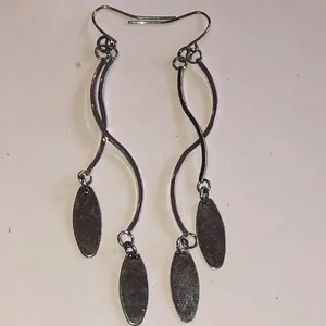 Elegant Silver Tone Boho Dangle Earrings thumbnail 3