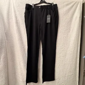 NWT Women's Black Stretch Slacks | Black Stretch Work Pants | Size XL (34”) thumbnail 2