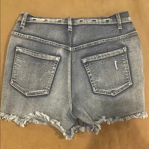 Denim Frayed Hem Women Shorts thumbnail 2