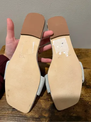 Sam Edelman Lumina Pale Mint Suede Slide Sandals 7.5 thumbnail 3