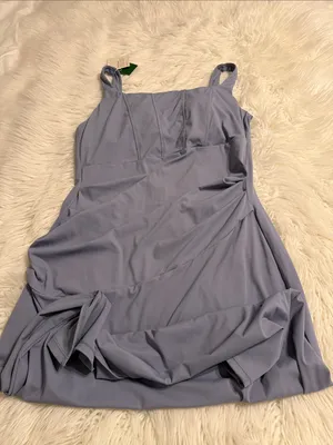 HALARA Sleeveless Draped Midi Dress in Dusty Blue Softlyzeto Airy length 39” thumbnail 9