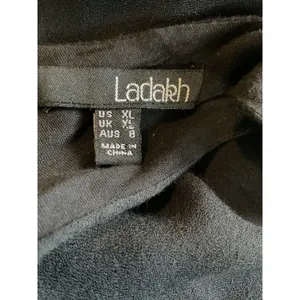 Ladakh XL Black Maxi Dress Halter‎ Sleeveless Crisscross Back Casual Party thumbnail 6