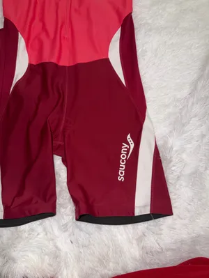 Saucony Women's Triathlon Suit Two-Tone Front-Zip One-Piece Swimsuit size XL thumbnail 3