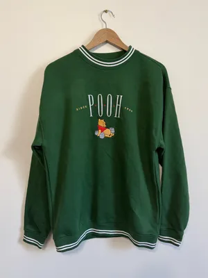 Disney Parks Winnie the Pooh Pullover Sweatshirt Green Size Medium Adult thumbnail 2