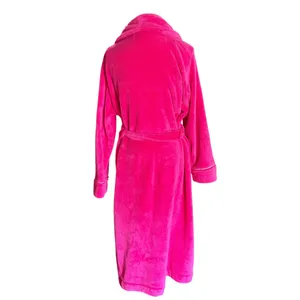 Victoria's Secret Cozy Plush Robe Vibrant Hot Pink Color Matching Fabric Belt XL thumbnail 5