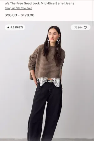 Free People Good Luck Barrel Jeans We The Free thumbnail 4