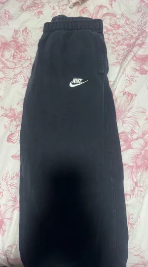 Nike black sweatpants with white logo, Size S #sweatpants #athleisure thumbnail 1
