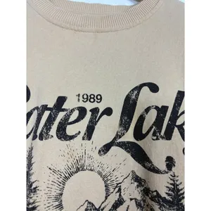 Urban Outfitters Crater Lake Overdyed Crew Neck Sweatshirt Small Yellow Oregon thumbnail 10