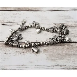 Vintage Cookie Lee Stretch Bracelet Silver Tone Cheer / Cheerleader Theme thumbnail 4