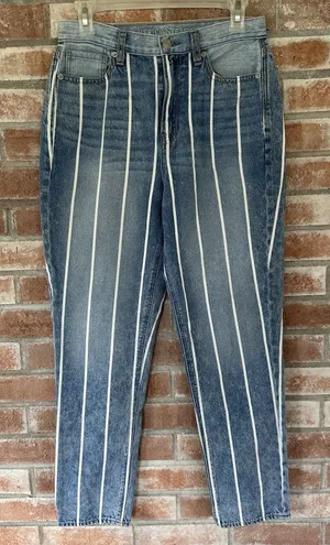 American Eagle Striped Mom Jeans Size 4 thumbnail 1