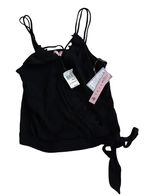 Crave Fame Black Lace Trim Wrap Camisole thumbnail 1