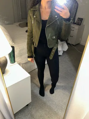 ZARA Moto Jacket Biker Suede  thumbnail 6