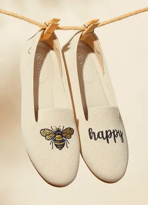 Vivaia Bee Happy Audrey Round-Toe Embroidered Loafers Size 41.5 or US 10 thumbnail 1