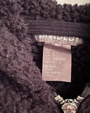Fluffy Black quarter zip sweatshirt Hoodie thumbnail 3