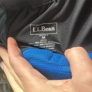 LL Bean Comfort Cycling Capris Pants Removable Shorts Size Medium‎ Black Hiking thumbnail 13