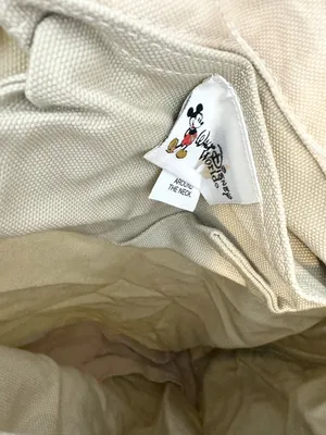 Y2K NWT Walt Disney World Beige Canvas Tote Bag thumbnail 4