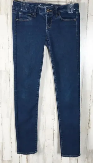 American Eagle AE Skinny Jeans Blue Denim Pants 4 v6x thumbnail 1