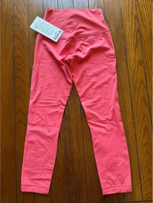 Lululemon Align High Rise 23” Double Lined, Pale Raspberry Size 4 NWT thumbnail 2