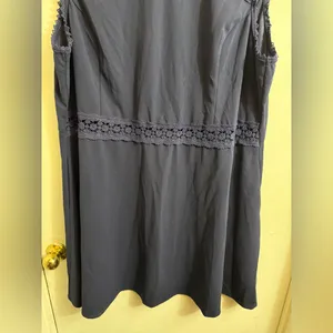 Speechless Navy Blue Lace-Trim A-Line Dress Size‎ 24 thumbnail 3
