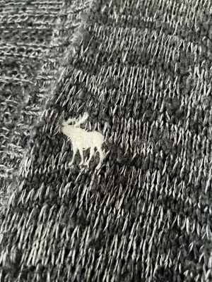Abercrombie Preppy Gray Knit Button Up Cardigan XS Oversized Minimalist Capsule thumbnail 4
