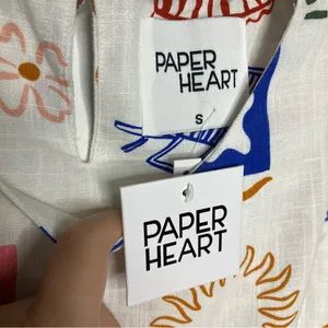 Anthropologie Paper Heart linen Blend dress‎ women’s size small new with tags thumbnail 4