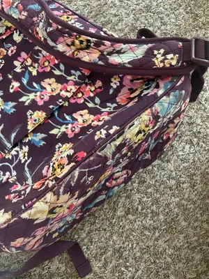 Vera Bradley Campus Backpack Maroon Floral thumbnail 9