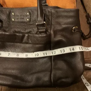 Kate Spade Brown Leather Bag Gorgeous Leather 15” Wide 8” Length thumbnail 12