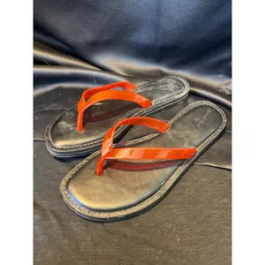 Universal Thread Womens Black‎ Red Jelly Strap Thong Flip Flop Sandals Size 8 thumbnail 2