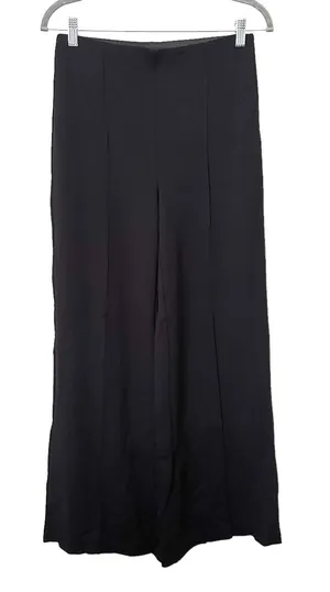 1.STATE Wide Leg Front Seamed‎ Pant Black Sz Small thumbnail 1