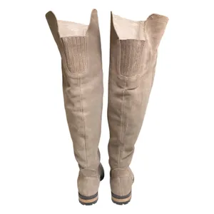 Fabianelli Premium Italian Suede Over-The-Knee Taupe Boots Women's Size 9/9.5 thumbnail 14