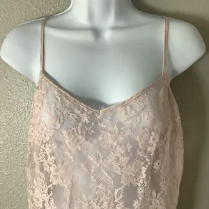 Victoria's Secret Sheer Lace Pink Coquette Dollette Feminine Romantic Camisole M thumbnail 2