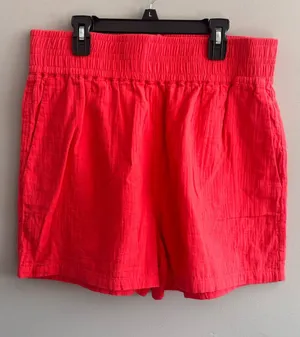 Boden Women’s US 10 Coral Red Cotton Pull-On Smocked Waist Shorts thumbnail 1