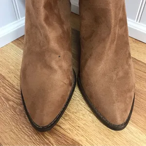 REPORT Faux Suede Slouch Midi Boot Size‎ 8 Tan Brown High Block Heel Western thumbnail 4