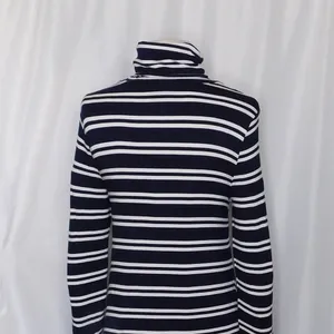 Anthropologie MAEVE Navy Blue White Striped Turtleneck‎ Jersey Knit Dress Small thumbnail 9