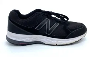 New Balance Black Athletic Sneaker with White Sole thumbnail 1
