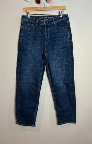 American Eagle dark wash Mom Jeans thumbnail 1
