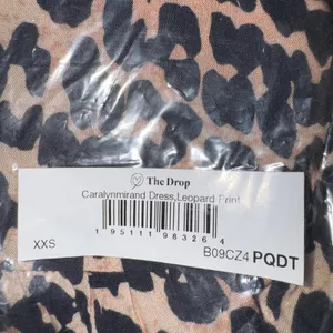 The Drop Caralynmirand Leopard Print Tiered V‎ Neck Mini Dress XXS thumbnail 6