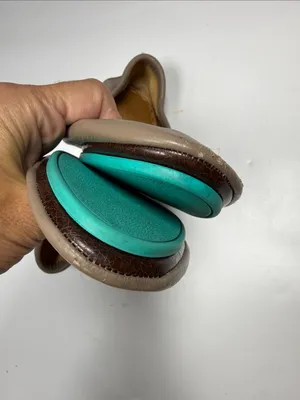 TIEKS Classic Leather Ballet Flats in Taupe S-596 Sz 10 thumbnail 4