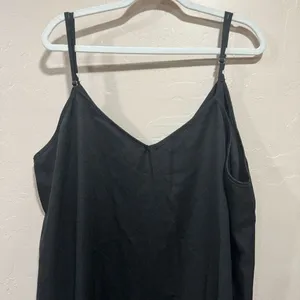 Black Boohoo Plus Strappy Cami Maxi Dress thumbnail 2