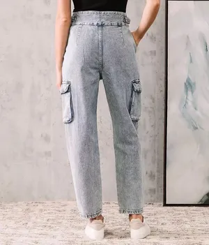 Signature 8 Ultra High Cargo Straight Jeans thumbnail 4