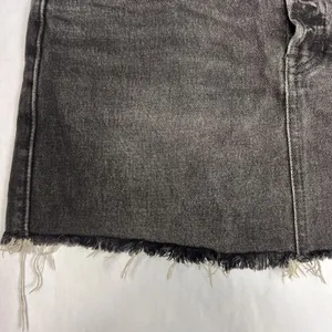 Free People We The Free Womens Mini Skirt Size 28 Black Denim Raw Hem Button Fly thumbnail 6