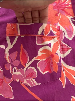 SAATVIK Floral Fuschia Pajama Set Size Medium thumbnail 7