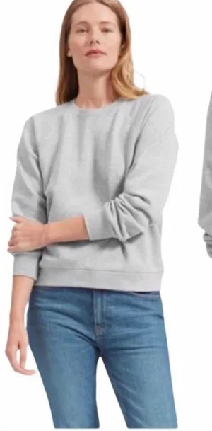 Everlane Heathered Gray Crewneck Pullover Sweatshirt Size Large thumbnail 1