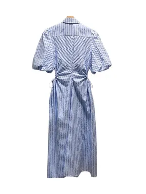 Bardot Cut Out Striped Maxi Dress Blue Size XS Coastal Preppy Cottagecore Summer thumbnail 13