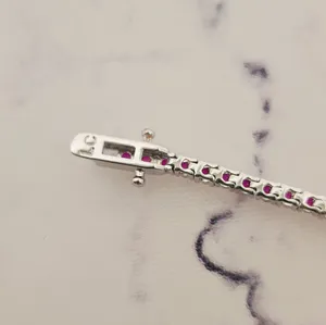Lili Claspe Ruby Flame Tennis Bracelet New No Tag Red thumbnail 7