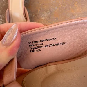 Target Women’s A New Day Annette Sandal 2.5” heels sz 8.5 in salmon thumbnail 3
