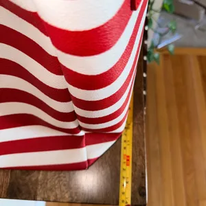 Kate Spade Kenneth Modern Tote Women XL‎ Red White Striped Nautical Shoulder Bag thumbnail 9