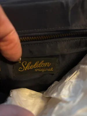 Sheldon Original..Vintage Navy Blue Suede With Gold Toned Crossbody Chain thumbnail 14
