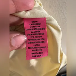 Betsey Johnson 2000s vintage Butter Yellow Lace MinI Swing Dress Sz 8 thumbnail 5