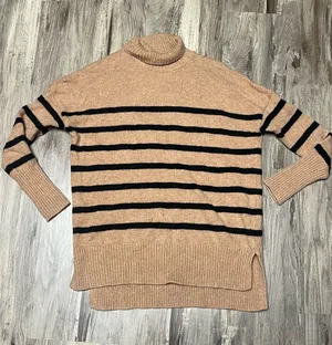 Boden Oversized High Neck Jumper 100% Merino Wool Striped Sweater Size US 4 thumbnail 1